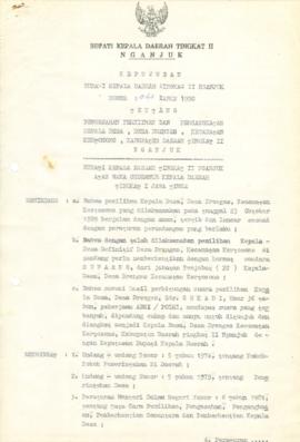 Nomor 043 Tahun 1990 Tentang Pengesahan Pemilihan dan Pengangkatan Kepala Desa, Desa Drenges, Kec...