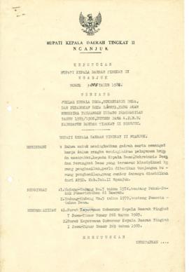 NOMOR 005 TAHUN 1986 TENTANG JUMLAH KEPALA DESA, SEKRETARIS DESA, DAN PERANGKAT DESA LAINNYA, YAN...