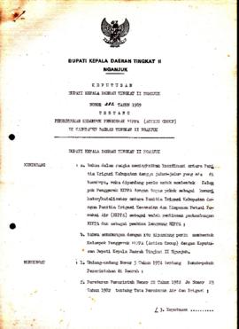Nomor 232 Tahun 1989 Tentang Pembentukan Kelompok Penggerak HIPPA (ACTION GROUP) Di Kabupaten Dae...