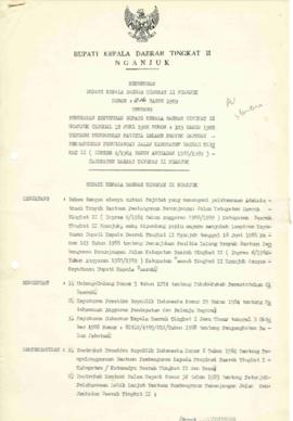 Nomor 016 Tahun 1989 Tentang Perubahan Keputusan Bupati Kepala Daerah Tingkat II Nganjuk Tanggal ...