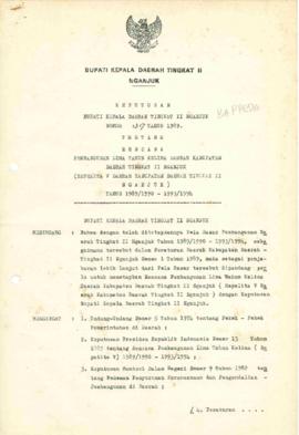 Nomor 317 Tahun 1989 Tentang Pembangunan Lima Tahun Kelima Daerah Kabupaten Daerah Tingkat II Nga...