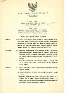 Nomor 227 Tahun 1988 Tentang Perubahan Susunan Personalia Tim Skrining Pemerintah Kabupaten Daera...