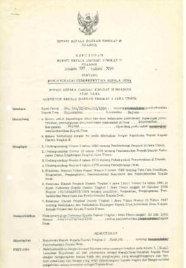 Nomor 138 Tahun 1990 Tentang Pengangkatan/Pemberhentian Kepala Desa Mojorembun Kecamatan Rejoso