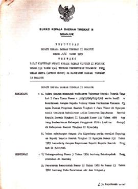 Nomor 246 Tahun 1989 Tentang Ralat Keputusan Bupati Kepala Daerah Tingkat II Nganjuk Nomor 232 Ta...