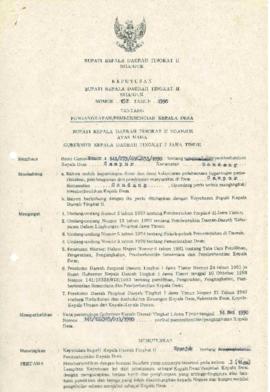 Nomor 152 Tahun 1990 Tentang Pengangkatan/Pemberhentian Kepala Desa Campur Kecamatan Gondang