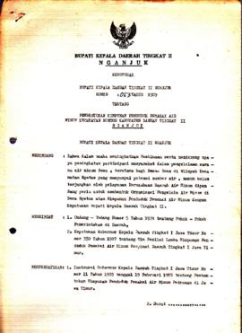 Nomor 053 Tahun 1989 Tentang Pembentukan Himpunan Penduduk Pemakai Air Minum Kecamatan Ngetos Kab...