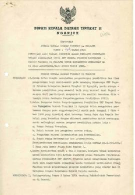 Nomor 242 Tahun 1988 Tentang Pemberian Ijin Kepada Pengurus Badan Pembantu Penyelenggaraan Pendid...