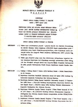 Nomor 093 Tahun 1989 Tentang Penunjukan Ketua dan Anggota Badan Pengawas Pembangunan (BPP) Proyek...