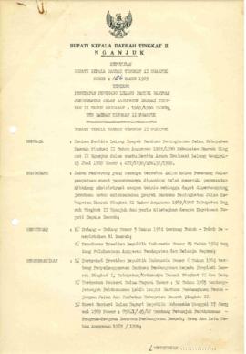 Nomor 156 Tahun 1989 Tentang Penetapan Pemenang Lelang Proyek Bantuan Peningkatan Jalan Kabupaten...