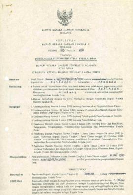 Nomor 153 Tahun 1990 Tentang Pengangkatan/Pemberhentian Kepala Desa Nglinggo Kecamatan Gondang