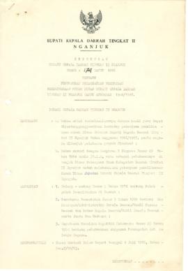 NOMOR 174 TAHUN 1986 TENTANG PENUNJUKAN PELAKSANAAN PEKERJAAN PEMELIHARAAN RUMAH DINAS BUPATI KEP...