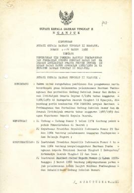 Nomor 084 Tahun 1988 Tentang Penunjukan Tim Pembina Bantuan Pembangunan dan Perbaikan Gedung Seko...