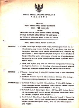 Nomor 133 Tahun 1989 Tentang Penunjukan Panitia Lelang Proyek Bantuan Peningkatan Jalan Kabupaten...