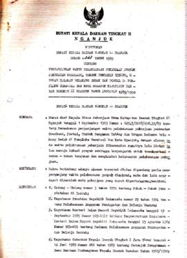 Nomor 248 Tahun 1989 Tentang Perpanjangan Waktu Pelaksanaan Pekerjaan Proyek Pembuatan Overlaat, ...