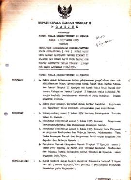 Nomor 109 Tahun 1989 Tentang Penunjukan Bendaharawan Subsidi/Bantuan Biaya Operasional (SBBO) Rum...