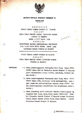 Nomor 290 Tahun 1989 Tentang Pembentukan Panitia Penyelenggara Peringatan Hari Ulang Tahun XVIII ...