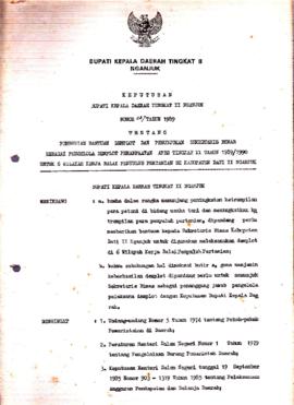 Nomor 227 Tahun 1989 Tentang Pemberian Bantuan dan Penunjukan Sekretariat Humas Sebagai Pengelola...