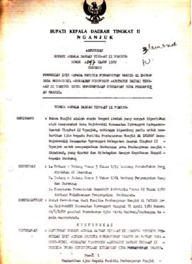 Nomor 097 Tahun 1989 Tentang Pemberian Ijin Kepada Panitia Pembangunan Masjid Al Ikhsan Desa Mojo...