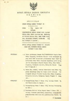 NOMOR 179 TAHUN 1986 TENTANG PEMBERHENTIAN DENGAN HORMAT DARI JABATAN KEPALA DESA TEKEN GLAGAHAN ...