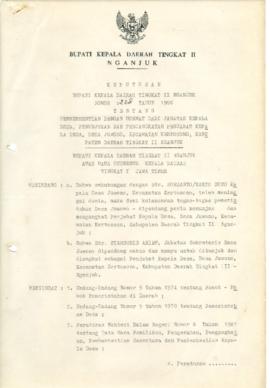 NOMOR 228 TAHUN 1986 TENTANG PEMBERHENTIAN DENGAN HORMAT DARI JABATAN KEPALA DESA, PENUNJUKAN DAN...