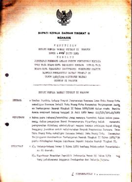 Nomor 204 Tahun 1989 Tentang Penetapan Pemenang Lelang Proyek Penyusunan Rencana Umum Tata Ruang ...