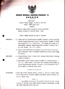 Nomor 287 Tahun 1989 Tentang Penetapan Juara-Juara Tilawatil Qur’an Kabupaten Daerah Tingkat II N...