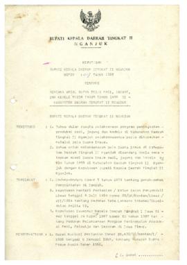 Nomor 017 Tahun 1988 Tentang Rencana Areal Supra Insus Padi, Jagung, Dan Kedele Musim Tanam Tahun...