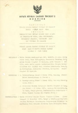 NOMOR 193 TAHUN 1986 TENTANG PEMBERHENTIAN DENGAN HORMAT DARI JABATAN SEKRETARIS DESA, DESA KURUN...