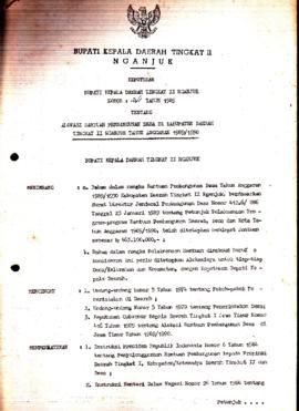 Nomor 241 Tahun 1989 Tentang Alokasi Bantuan Pembangunan Desa Di Kabupaten Daerah Tingkat II Ngan...