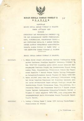Nomor 088 Tahun 1988 Tentang Penunjukan dan Pengangkatan Pemimpin Proyek dan Bendaharawan Proyek ...