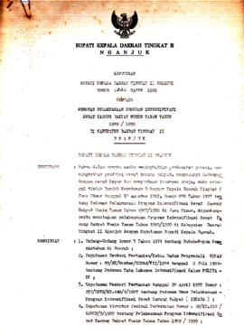 Nomor 236 Tahun 1989 Tentang Pedoman Pelaksanaan Program Intensifikasi Serat Karung Rakyat Musim ...