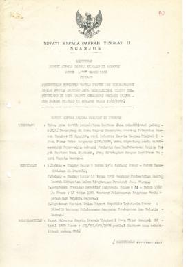 Nomor 058 Tahun 1988 Tentang Penunjukan Pemimpin Bagian Proyek Dan Bendaharawan Bagian Proyek Ban...