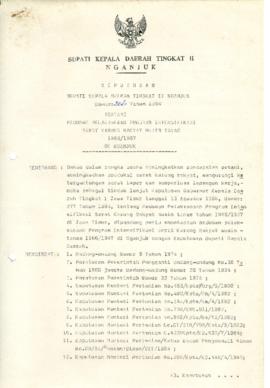 NOMOR 206 TAHUN 1986 TENTANG PEDOMAN PELAKSANAAN PROGRAM INTENSIFIKASI SERAT KARUNG RAKYAT MUSIM ...