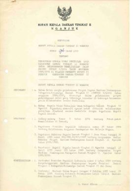 Nomor 176 Tahun 1989 Tentang Penunjukan Kepala Dinas Pekerjaan Umum Kabupaten Daerah Tingkat II N...