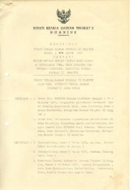 NOMOR 212 TAHUN 1986 TENTANG PEMBERHENTIAN DENGAN HORMAT DARI JABATAN SEKERTARIS DESA, DESA KUTOR...