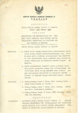 Nomor 057 Tahun 1988 Tentang Pembentukan Tim Inventarisasi Dan Verikasi Tanah Penduduk Yang Terke...