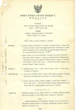 NOMOR 056 TAHUN 1986 TENTANG PEDOMAN PERIJINAN DAERAH DI KABUPATEN DAERAH TINGKAT II NGANJUK