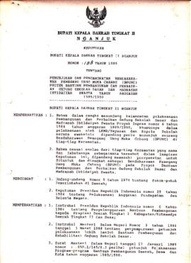 Nomor 188 Tahun 1989 Tentang Penunjukan dan Pengangkatan Bendaharawan Pemegang Uang Muka Cabang (...