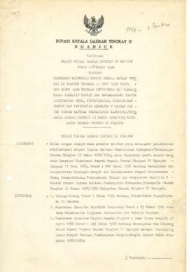 Nomor 176 Tahun 1988 Tentang Perubahan Keputusan Bupati Kepala Daerah Tingkat II Nganjuk Tanggal ...