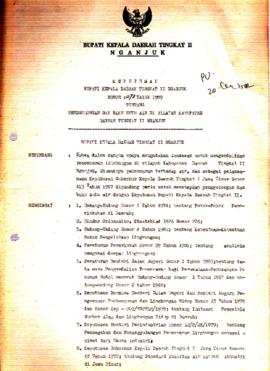 Nomor 073 Tahun 1989 Tentang Penggolongan dan Baku Mutu Air di Wilayah Kabupaten Daerah Tingkat I...