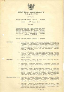 Nomor 148 Tahun 1989 Tentang Penunjukan Kepala Dinas Pekerjaan Umum Kabupaten Daerah Tingkat II N...