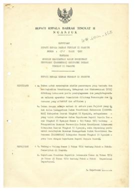 Nomor 193 Tahun 1988 Tentang Susunan Keanggotaan Badan Koordinasi Kehumasan (BAKOHUMAS) Kabupaten...