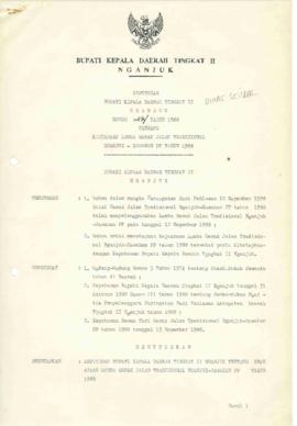 Nomor 234 Tahun 1988 Tentang Kejuaraan Lomba Gerak Jalan Tradisional Nganjuk – Sawahan PP Tahun 1988