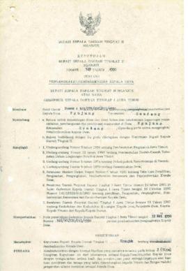 Nomor 149 Tahun 1990 Tentang Pengangkatan/Pemberhentian Kepala Desa Ngujung Kecamatan Gondang