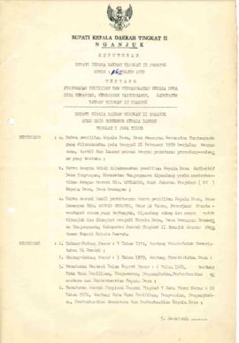 Nomor 162 Taun 1989 Tentang Pengesahan Pemilihan dan Pengangkatan Kepala Desa Desa Demangan, Keca...