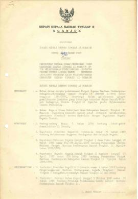 Nomor 179B Tahun 1989 Tentang Penunjukan Kepala Dinas Pekerjaan Umum Kabupaten Daerah Tingkat II ...