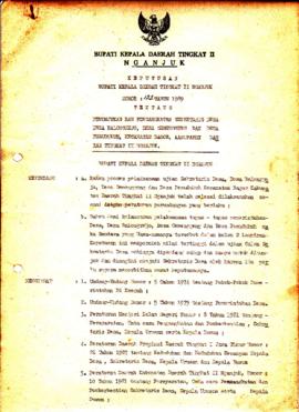 Nomor 122 Tahun 1989 Tentang Penunjukan dan Pengangkatan Sekretaris Desa, Desa Balongrejo, Desa G...