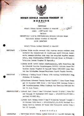 Nomor 275 Tahun 1989 Tentang Pembentukan Panitia Penyelenggara Porseni Sekolah Dasar Kabupaten Da...