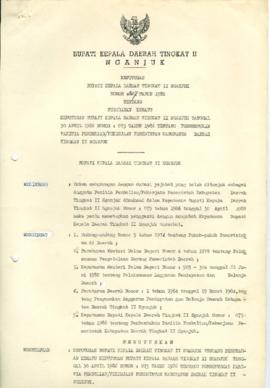 NOMOR 207 TAHUN 1986 TENTANG PERUBAHAN KESATU KEPUTUSAN BUPATI KEPALA DAERAH TINGKAT II NGANJUK T...