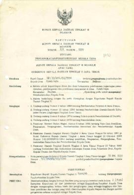 Nomor 131 Tahun 1990 Tentang Pengangkatan/Pemberhentian Kepala Desa Ngadiboyo Kecamatan Rejoso